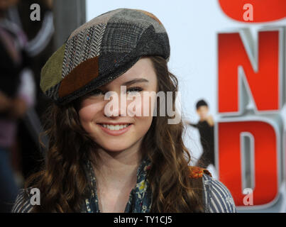 Actress Madeline Carroll, a cast member in the motion picture comedy 'The Spy Next Door', attends the premiere of the film at The Grove in Los Angeles on January 9, 2010.   UPI/Jim Ruymen Stock Photo