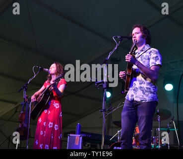 June 22, 2019 - MANDOLIN ORANGE duo of ANDREW MARLIN and EMILY FRANTZ   comes to Williamsburg Live presented by the Virginia Arts Festival in Williamsburg, Virginia on 22 JUNE 2019. Â© Jeff Moore 2019 (Credit Image: © Jeff Moore/ZUMA Wire) Stock Photo