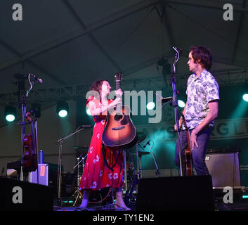 June 22, 2019 - MANDOLIN ORANGE duo of ANDREW MARLIN and EMILY FRANTZ   comes to Williamsburg Live presented by the Virginia Arts Festival in Williamsburg, Virginia on 22 JUNE 2019. Â© Jeff Moore 2019 (Credit Image: © Jeff Moore/ZUMA Wire) Stock Photo