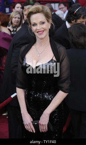 Actress Melanie Griffith arrives on the red carpet at the 82nd Academy Awards in Hollywood on March 7, 2010.   UPI/Phil McCarten Stock Photo