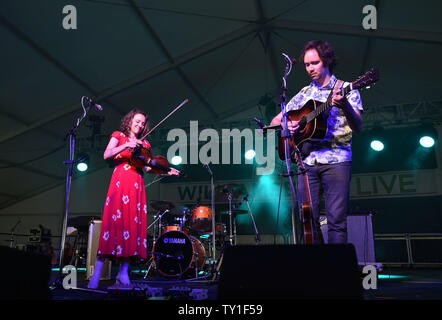 June 22, 2019 - MANDOLIN ORANGE duo of ANDREW MARLIN and EMILY FRANTZ   comes to Williamsburg Live presented by the Virginia Arts Festival in Williamsburg, Virginia on 22 JUNE 2019. Â© Jeff Moore 2019 (Credit Image: © Jeff Moore/ZUMA Wire) Stock Photo