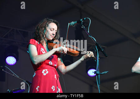 June 22, 2019 - MANDOLIN ORANGE duo of ANDREW MARLIN and EMILY FRANTZ   comes to Williamsburg Live presented by the Virginia Arts Festival in Williamsburg, Virginia on 22 JUNE 2019. Â© Jeff Moore 2019 (Credit Image: © Jeff Moore/ZUMA Wire) Stock Photo