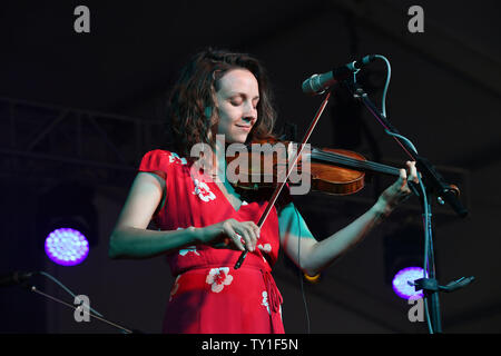 June 22, 2019 - MANDOLIN ORANGE duo of ANDREW MARLIN and EMILY FRANTZ   comes to Williamsburg Live presented by the Virginia Arts Festival in Williamsburg, Virginia on 22 JUNE 2019. Â© Jeff Moore 2019 (Credit Image: © Jeff Moore/ZUMA Wire) Stock Photo