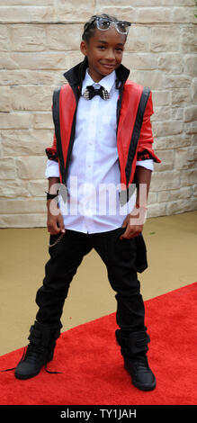 Jaden Smith, who co-stars with Jackie Chan in the motion picture action drama 'The Karate Kid', attends the premiere of the film in Los Angeles on June 7, 2010.  UPI/Jim Ruymen Stock Photo