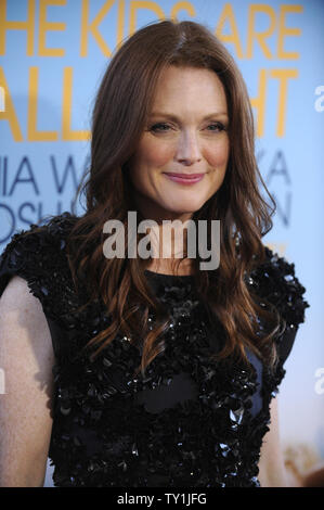 Cast member Julianne Moore attends the premiere of the film 'The Kids are All Right' in Los Angeles on June 17, 2010. (UPI Photo/ Phil McCarten) Stock Photo