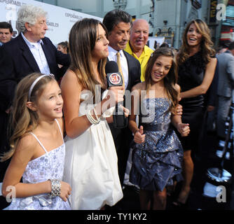 Sistine Rose, Sophia Rose Stallone, Jennifer Flavin Stallone and Scarlet  Rose Stallone attend the Expendables 3 premiere at TCL Chinese Theatre in  Los Angeles, CA, USA, August 11, 2014. Photo by Lionel