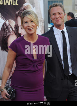 Cast member Christina Applegate and her husband Martyn Lenoble attend the premiere of the motion picture romantic comedy 'Going the Distance', at Grauman's Chinese Theatre in the Hollywood section of Los Angeles on August 23, 2010.    UPI/Jim Ruymen Stock Photo