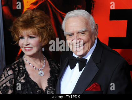 Cast member Ernest Borgnine and his wife Tova attend the premiere of the motion picture action comedy 'Red', at Grauman's Chinese Theatre in the Hollywood section of Los Angeles on October 11, 2010.   UPI/Jim Ruymen Stock Photo