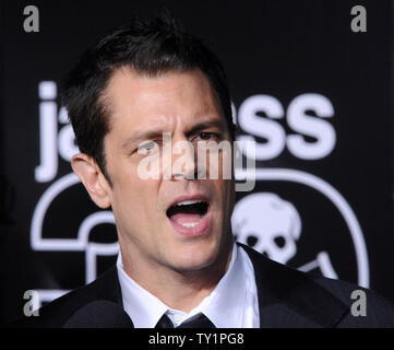 Cast member Johnny Knoxville attends the premiere of the motion picture action comedy documentary 'Jackass 3D' at Grauman's Chinese Theatre in the Hollywood section of Los Angeles on October 13, 2010.  UPI/Jim Ruymen Stock Photo