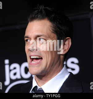 Cast member Johnny Knoxville attends the premiere of the motion picture action comedy documentary 'Jackass 3D' at Grauman's Chinese Theatre in the Hollywood section of Los Angeles on October 13, 2010.  UPI/Jim Ruymen Stock Photo