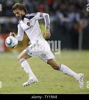 Los Angeles Galaxy midfielder David Beckham (23) against the Seattle Sounders in the Western Conference Semifinal playoff game at the Home Depot Center in Carson, California on Nov. 7, 2010.    UPI/Lori Shepler. Stock Photo