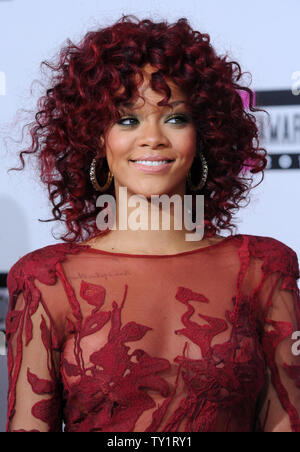Singer Rihanna arrives at the 2010 American Music Awards in Los Angeles November 21, 2010. UPI/Jim Ruymen Stock Photo