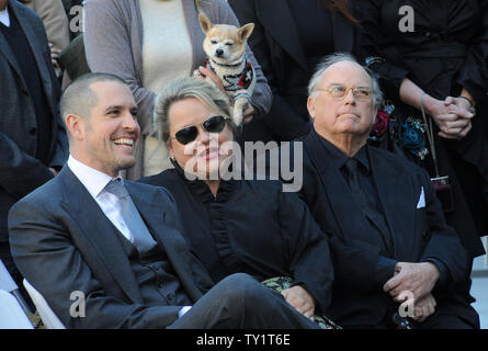 Actress Reese Witherspoon's boyfriend, Creative Artist Agency (CAA) agent Jim Toth (L) sits with her parents John and Betty Witherspoon, as they wait for ceremonies to begin unveiling Witherspoon's star on the Hollywood Walk of Fame in Hollywood December 1, 2010.UPI/Jim Ruymen Stock Photo