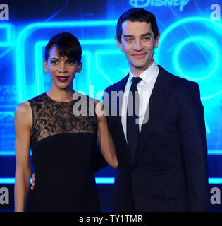 James Frain, a cast member in the motion picture sci-fi thriller 'TRON: Legacy', attends the world premiere of the film with his wife Marta Cunningham at the El Capitan Theatre in the Hollywood section of Los Angeles on December 11, 2010.  UPI/Jim Ruymen Stock Photo