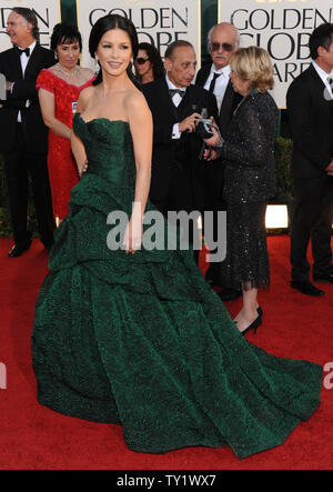 Actress Catherine Zeta-Joness arrives at the 68th annual Golden Globe