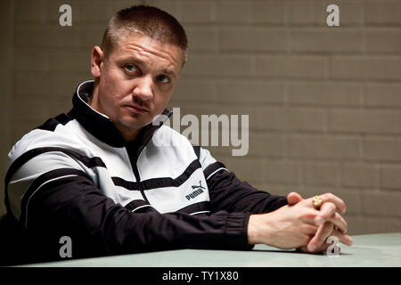 Jeremy Renner, pictured in a scene from 'The Town' was nominated for best actor in a supporting role for his performance in the film for the 83rd annual Academy Awards. The 83rd annual Academy Awards will be held in Los Angeles on February 27, 2011.  UPI/Clare Folger Stock Photo