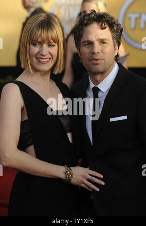 Mark Ruffalo and wife Sunrise Coigney arrive at the 17th annual Screen Actors Guild Awards held at the Shrine Auditorium in Los Angeles on January 30, 2011.      UPI/Phil McCarten Stock Photo