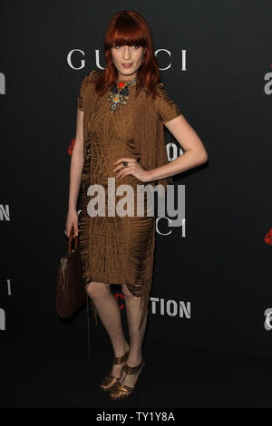 Singer Florence Welch arrives at the Gucci/RocNation Pre-Grammy Brunch held at the Soho House in West Hollywood on February 12, 2011.    UPI/Jonathan Alcorn Stock Photo