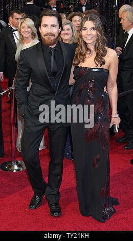 Christian Bale and his wife Sandra Sibi Blazic arrive on the red carpet for the 83rd annual Academy Awards at the Kodak Theater in Hollywood on February 27, 2011.  UPI/David Silpa Stock Photo