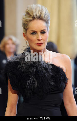 Actress Sharon Stone arrives on the red carpet for the 83rd annual Academy Awards at the Kodak Theater in Hollywood on February 27, 2011. UPI/Jim Ruymen Stock Photo