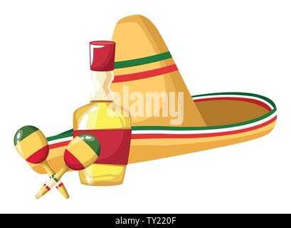 mexican food and tradicional culture Stock Vector