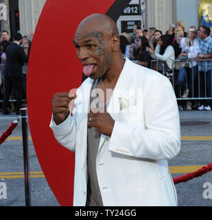 Mike Tyson, a cast member in the motion picture comedy 'The Hangover Part II', arrives for the premiere of the film at Grauman's Chinese Theatre in the Hollywood section of Los Angeles on May 19, 2011.  UPI/Jim Ruymen Stock Photo