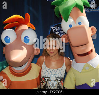 Actress Ashley Tisdale, the voice of Candace in the animated comedy 'Phineas and Ferb', attends the premiere of the film at the El Capitan Theatre in the Hollywood section of Los Angeles on August 3, 2011.  UPI/Jim Ruymen Stock Photo