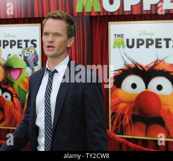 Actor Neil Patrick Harris attends the premiere of the motion picture musical comedy 'The Muppets', at the El Capitan Theatre, in the Hollywood section of Los Angeles on November 12, 2011.  UPI/Jim Ruymen Stock Photo