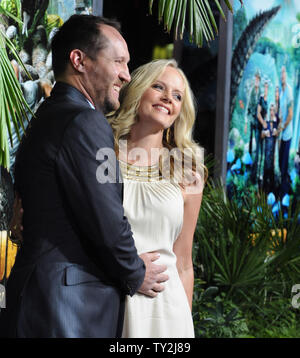 Actress Marley Shelton and Beau Flynn attend the premiere of the motion picture sci-fi fantasy 'Journey 2: The Mysterious Island', at Grauman's Chinese Theatre in the Hollywood section of Los Angeles on February 2, 2012.  UPI/Jim Ruymen Stock Photo