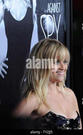 Actress Reese Witherspoon, a cast member in the motion picture romantic comedy 'This Means War', attends the premiere of the film at Grauman's Chinese Theatre in the Hollywood section of Los Angeles on February 8, 2012.  UPI/Jim Ruymen Stock Photo