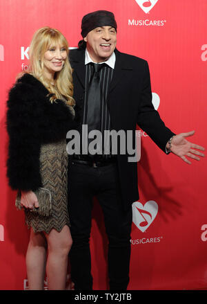 Musician and actor Steven Van Zandt and his wife Maureen arrive for the MusiCares Person of the Year Tribute to Paul McCartney held at the Los Angeles Convention Center in Los Angeles on February 10, 2012.   UPI/Jim Ruymen Stock Photo