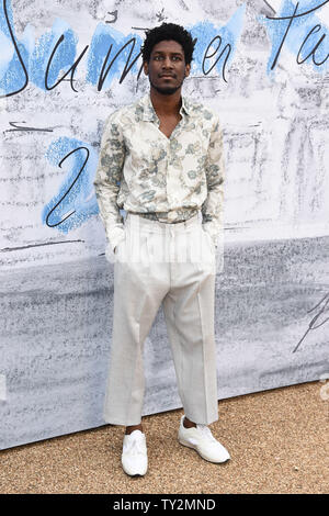 London, UK. 25th June, 2019. LONDON, UK. June 25, 2019: Labrinth arriving for the Serpentine Gallery Summer Party 2019 at Kensington Gardens, London. Picture: Steve Vas/Featureflash Credit: Paul Smith/Alamy Live News Stock Photo