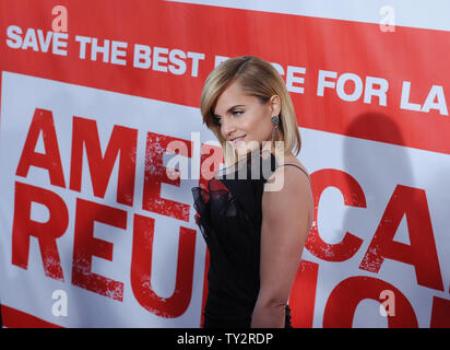 Actress Mena Suvari, a cast member in the motion picture romantic comedy 'American Reunion', attends the premiere of the film at Grauman's Chinese Theatre in the Hollywood section of Los Angeles on March 19, 2012.  UPI/Jim Ruymen Stock Photo