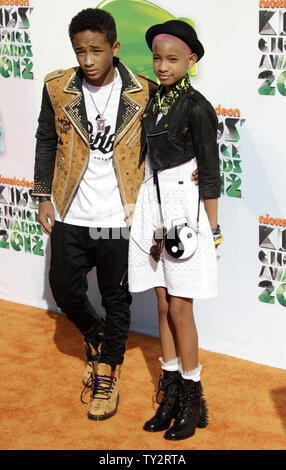 Jaden Smith and Willow Smith 2012 Kids Choice Awards held at Galen Center -  Arrivals Los Angeles California - 31.03.12 Stock Photo - Alamy