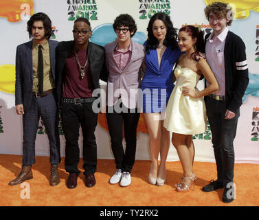 The cast of 'Victorious' arrives for Nickelodeon's Kids' Choice Awards at USC's Galen Center in Los Angeles on March 31, 2012.  UPI/Jonathan Alcorn Stock Photo
