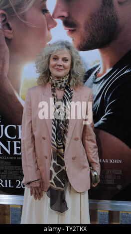 Blythe Danner, a cast member in the motion picture drama 'The Lucky One', attends the premiere of the film at Grauman's Chinese Theatre in the Hollywood section of Los Angeles on April 16, 2012.   UPI/Jim Ruymen Stock Photo