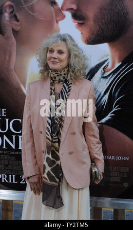 Blythe Danner, a cast member in the motion picture drama 'The Lucky One', attends the premiere of the film at Grauman's Chinese Theatre in the Hollywood section of Los Angeles on April 16, 2012.   UPI/Jim Ruymen Stock Photo