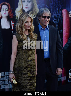 Michelle Pfeiffer, a cast member in the motion picture fantasy 'Dark Shadows', attends the premiere of the film with her husband, writer and producer David E. Kelley at Grauman's Chinese Theatre in the Hollywood section of Los Angeles on May 7, 2012.  UPI/Jim Ruymen Stock Photo