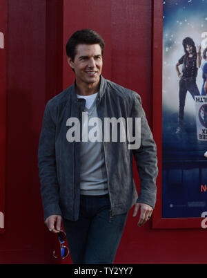 Actor Tom Cruise who portrays Stacee Jaxx in the motion picture romantic comedy 'Rock of Ages', arrives for the premiere of the film at Grauman's Chinese Theatre in the Hollywood section of Los Angeles on June 8, 2012.  UPI/Jim Ruymen Stock Photo