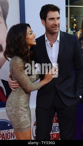 Dylan McDermott, a cast member in the motion picture comedy 'The Campaign', attends the premiere of the film with actress Shasi Wells, at Grauman's Chinese Theatre in the Hollywood section of Los Angeles on August 2, 2012.  UPI/Jim Ruymen Stock Photo