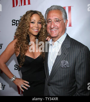 Mariah Carey attends the BMI Urban Music Awards with Del Bryant, BMI President & CEO, where she was honored as an 'icon' in Beverly Hills, California on September 7, 2012.   UPI/Arnold Turner Stock Photo