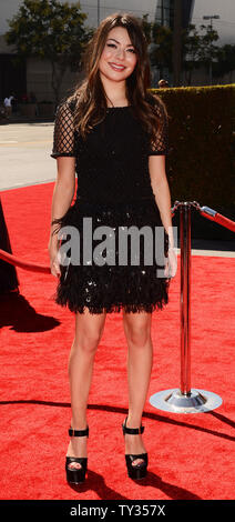 Actress Miranda Cosgrove attends The Academy of Television Arts & Sciences Creative Arts Emmy Awards at the Nokia Theatre in Los Angeles on September 15, 2012.  UPI/Jim Ruymen Stock Photo