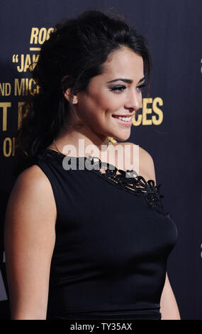 Natalie Martinez, a cast member in the motion picture crime thriller 'End of Watch', attends the premiere of the film at Regal Cinemas L.A. Live in Los Angeles on September 17, 2012.  UPI/Jim Ruymen Stock Photo