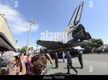 The Space Shuttle Endeavour was transported to Los Angeles ...