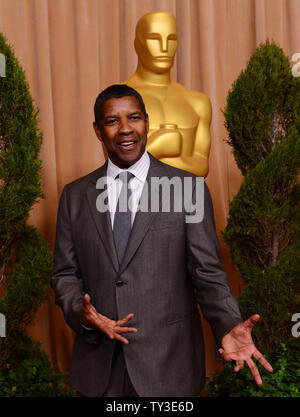 Actor Denzel Washington attends the 85th Academy Awards nominations luncheon in Beverly Hills, on February 4, 2013.  UPI/Jim Ruymen Stock Photo