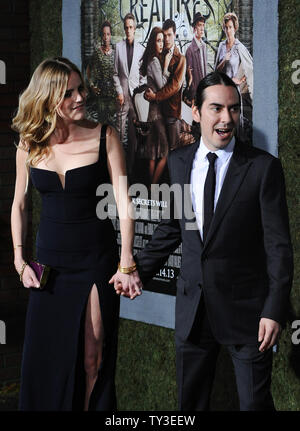 Composer Dhani Harrison and his wife Sola Harrison attend the premiere of the motion picture romance drama 'Beautiful Creatures', at TCL Chinese Theatre in the Hollywood section of Los Angeles on February 6, 2013.  UPI/Jim Ruymen Stock Photo