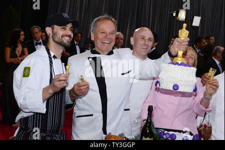 Celebrity Chef Wolfgang Puck arrives on the red carpet at the 85th Academy Awards at the Hollywood and Highlands Center in the Hollywood section of Los Angeles on February 24, 2013. UPI/Jim Ruymen Stock Photo