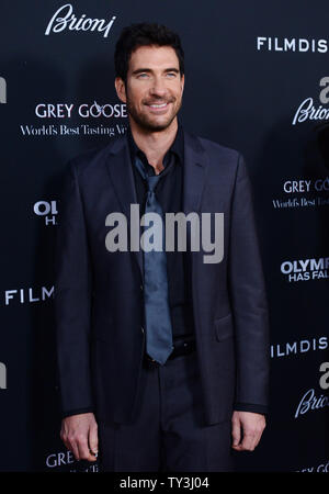 Dylan McDermott, a cast member in the motion picture thriller 'Olympus Has Fallen', attend the premiere of the film at the ArcLight Cinerama Dome in the Hollywood section of Los Angeles on March 18, 2013. In a national security thriller, Antoine Fuqua directs an all-star cast featuring Gerard Butler, Morgan Freeman, Angela Bassett, Melissa Leo, Ashley Judd and Rick Yune. UPI/Jim Ruymen Stock Photo