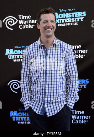 Actor Sean Hayes, the voice of Terri in the animated motion picture comedy 'Monsters University', attends the premiere of the film at the El Capitan Theatre in the Hollywood section of Los Angeles on June 17, 2013. UPI/Jim Ruymen Stock Photo