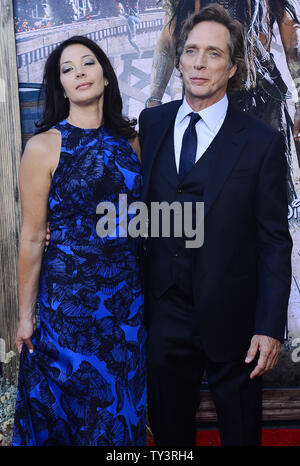 William Fichtner arrives with his wife Kymberly Kalil for the World Premiere of Disney/Jerry Buckheimer Films 'The Lone Ranger' at Disney's California Adventure in Anaheim, California on June 22, 2013.     UPI/Jim Ruymen Stock Photo